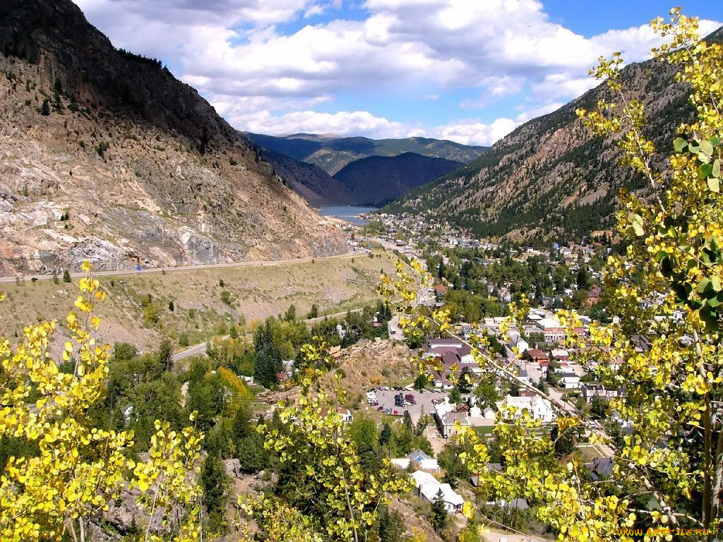 georgetown, from, overlook, on, road, to, guanella, pass, , 